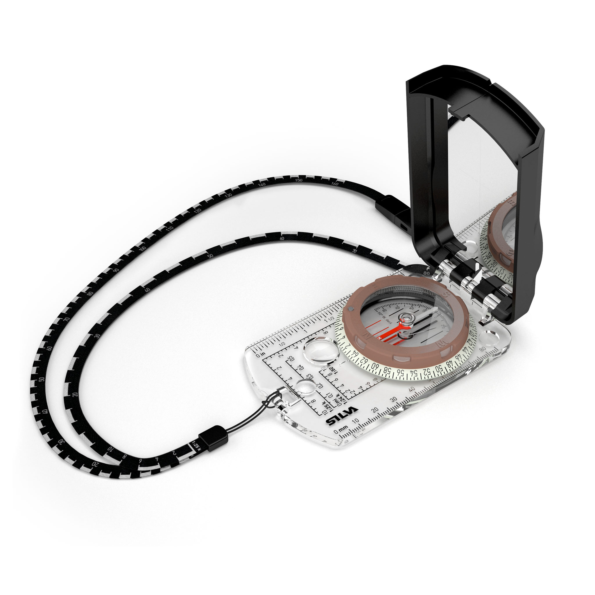 16DCL Sighting Compass with Black Cord attached